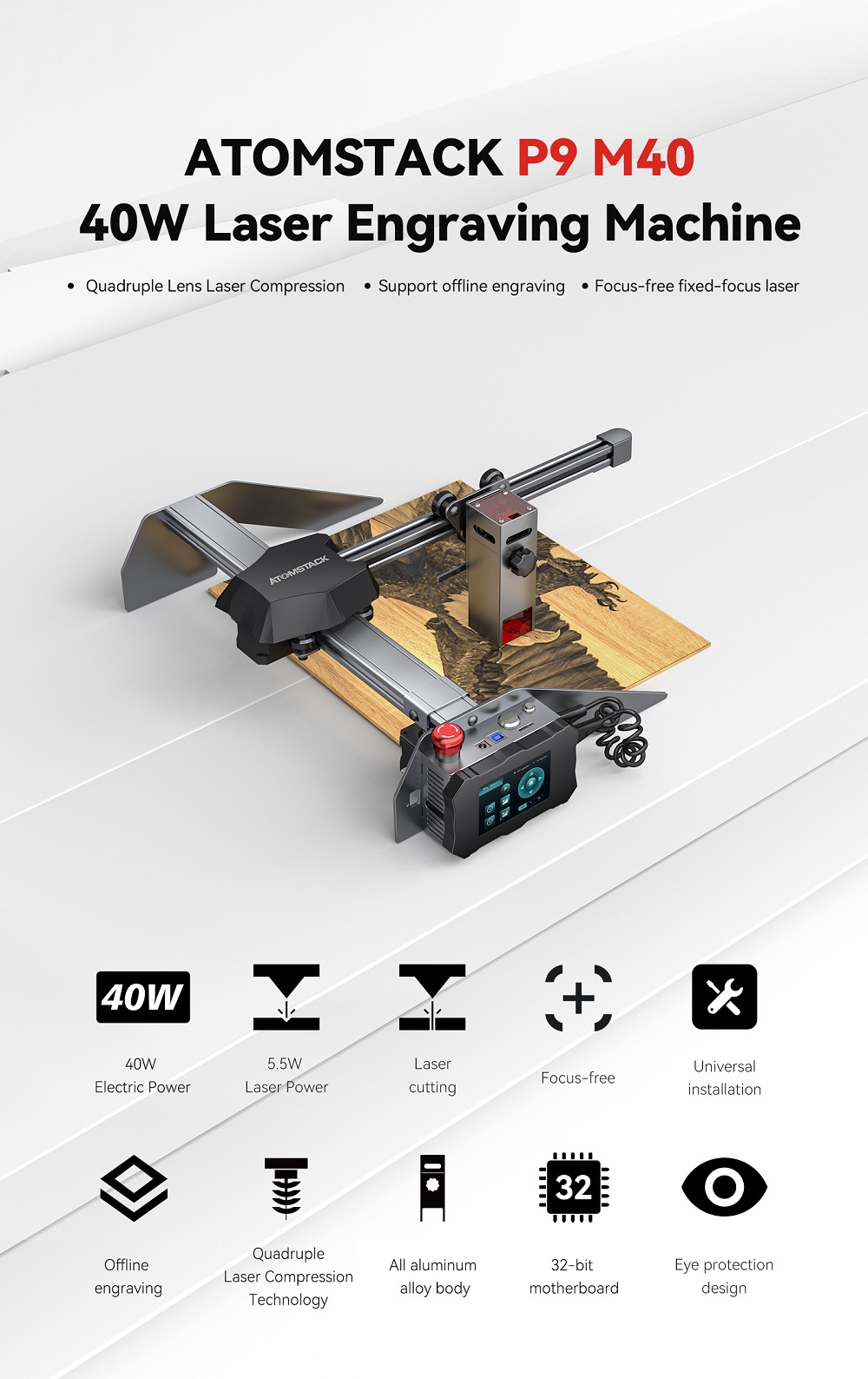 US-Direct-ATOMSTACK-P9-M40-Tragbare-Dual-Laser-Gravur-Schneidemaschine-55-W-Ausgangsleistung-DIY-Las-1993055-1